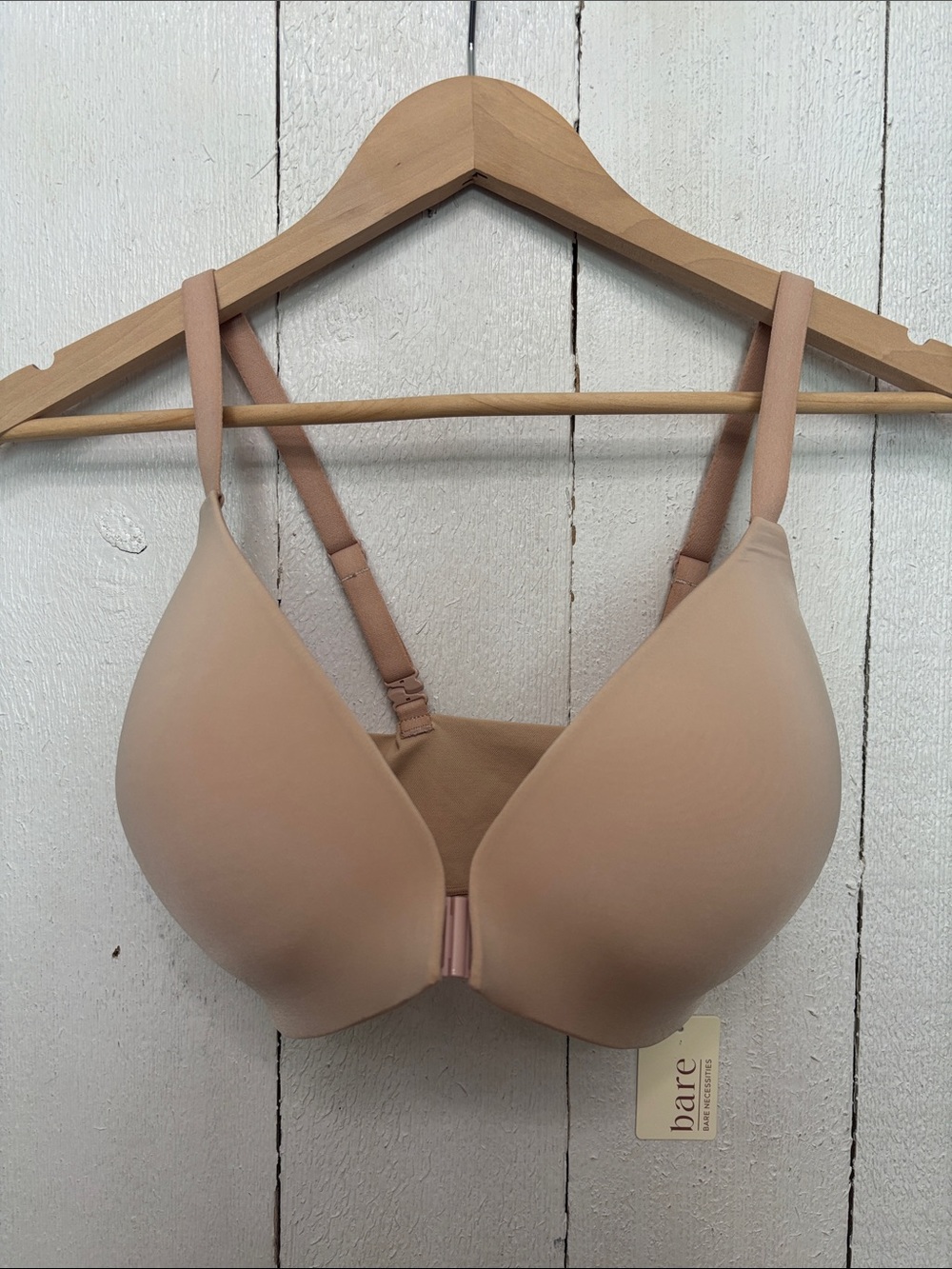 Bare Necessities Front-Closure T-Shirt Bra in Nude NWT 32DDD